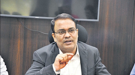 Thane, India - March 4, 2020: Thane civic commissioner Sanjeev Jaiswal finally handed over his charge as the Thane Municipal Corporation’s civic commissioner in Thane ,India, Wednesday, March 04,2020.( Praful Gangurde/ HT Photo) (HT PHOTO)