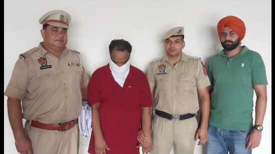 The accused in the custody of Mohali police. (HT Photo)