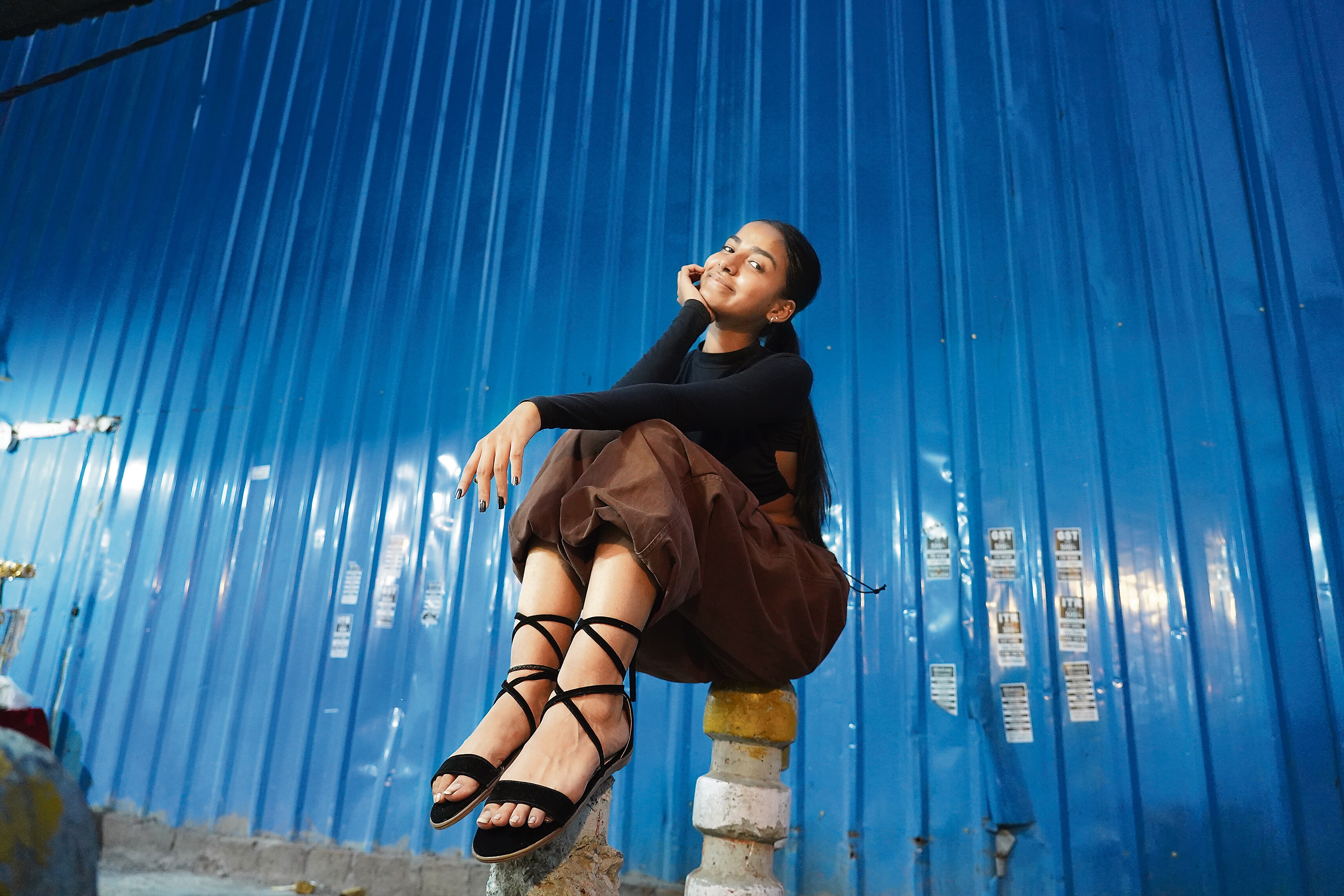 Mehak Rai, a student of Ramjas College, oozes oomph with strappy sandals from Karol Bagh. (Photo: Gokul VS/HT) Mehak Rai, a student of Ramjas College, oozes oomph with strappy sandals from Karol Bagh. (Photo: Gokul VS/HT)