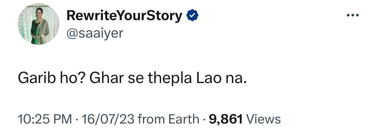 Some Twitter users feel Sud should have carried food from home if the price was so high for her. (Photo: Twitter) Some Twitter users feel Sud should have carried food from home if the price was so high for her. (Photo: Twitter)