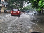 After rain in water logging at market area in Thane, in Thane , in Mumbai, India, on,Tuesday, July, 18, 2023. ( Praful Gangurde / HT Photo ) After rain in water logging at market area in Thane, in Thane , in Mumbai, India, on,Tuesday, July, 18, 2023. ( Praful Gangurde / HT Photo )