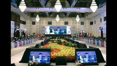 A communique is expected from the G20 energy ministers on July 22 which will provide a common view of these countries. (G20 India Twitter) A communique is expected from the G20 energy ministers on July 22 which will provide a common view of these countries. (G20 India Twitter)
