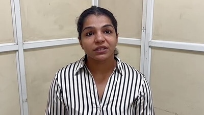 Olympic medallist Wrestler Sakshi Malik speaks to the media on chargesheet filed against BJP MP Brij Bhushan (ANI ) Olympic medallist Wrestler Sakshi Malik speaks to the media on chargesheet filed against BJP MP Brij Bhushan (ANI )