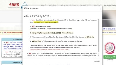 ATMA admit card 2023 releasing today at atmaaims.com ATMA admit card 2023 releasing today at atmaaims.com