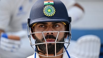 India's Virat Kohli prepares to walk out to bat (AFP) India's Virat Kohli prepares to walk out to bat (AFP)