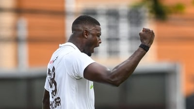 Jason Holder was West Indies' best bowler in the first session and ended getting them the breakthrough in the second by dismissing Jaiswal for 57 off 74. (AFP) Jason Holder was West Indies' best bowler in the first session and ended getting them the breakthrough in the second by dismissing Jaiswal for 57 off 74. (AFP)