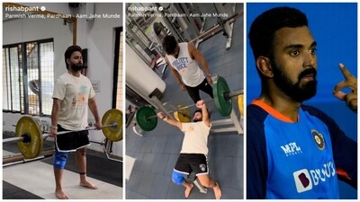 Rishabh Pant posted a video of him performing weight training at the NCA (Instagram/@Rishabh Pant-AP)