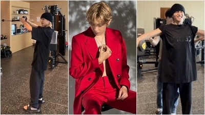 BTS member V, aka Kim Taehyung's energising workout and fun dancing session wows ARMY. (Weverse, Instagram) BTS member V, aka Kim Taehyung's energising workout and fun dancing session wows ARMY. (Weverse, Instagram)