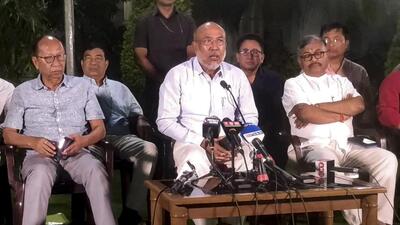 Manipur chief minister N Biren Singh addresses the media in Imphal on Thursday. (PTI) Manipur chief minister N Biren Singh addresses the media in Imphal on Thursday. (PTI)
