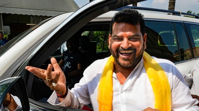 BJP MP Brij Bhushan Sharan Singh leaves after the first day of Monsoon session of Parliament, in New Delhi. (PTI) BJP MP Brij Bhushan Sharan Singh leaves after the first day of Monsoon session of Parliament, in New Delhi. (PTI)