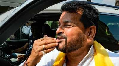 BJP MP Brij Bhushan Sharan Singh leaves after the first day of Monsoon session of Parliament (PTI) BJP MP Brij Bhushan Sharan Singh leaves after the first day of Monsoon session of Parliament (PTI)