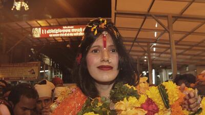 Radhe Maa in the interview also claimed that Guptas were financially very poor, and they had nothing to eat in such a situation how can she demand a helicopter from her parents? (Hindustan Times) Radhe Maa in the interview also claimed that Guptas were financially very poor, and they had nothing to eat in such a situation how can she demand a helicopter from her parents? (Hindustan Times)