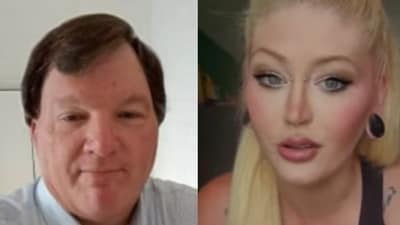 Nikkie Brass (R) was in her mid-20s when she went to meet Rex Heuermann (L), who "really weirded” her out (Suffolk County, @your_recovery_stylist/TikTok) Nikkie Brass (R) was in her mid-20s when she went to meet Rex Heuermann (L), who "really weirded” her out (Suffolk County, @your_recovery_stylist/TikTok)