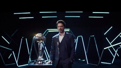 Shah Rukh Khan features in 2023 World Cup promo (ICC) Shah Rukh Khan features in 2023 World Cup promo (ICC)