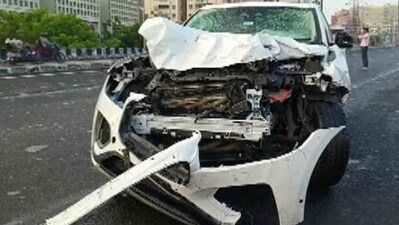 The driver of the car, identified as Satya Patel, also suffered injuries. (ANI) The driver of the car, identified as Satya Patel, also suffered injuries. (ANI)