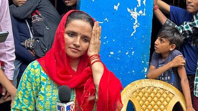 Seema Haider, who travelled from Karachi in Pakistan, has said that she met her partner Sachin Meena in Rabupura village 90 km from Delhi, in a gaming chatroom (AFP File Photo) Seema Haider, who travelled from Karachi in Pakistan, has said that she met her partner Sachin Meena in Rabupura village 90 km from Delhi, in a gaming chatroom (AFP File Photo)