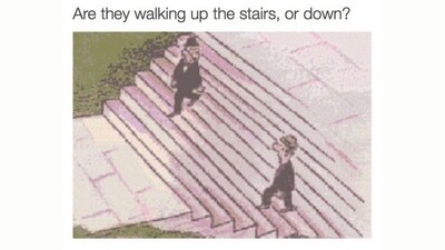 Optical Illusion: Can you determine the direction in which these men are walking? (Instagram/@opticalillusionss) Optical Illusion: Can you determine the direction in which these men are walking? (Instagram/@opticalillusionss)