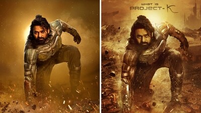 The new first look and the old first look of Prabhas from Project K. The new first look and the old first look of Prabhas from Project K.