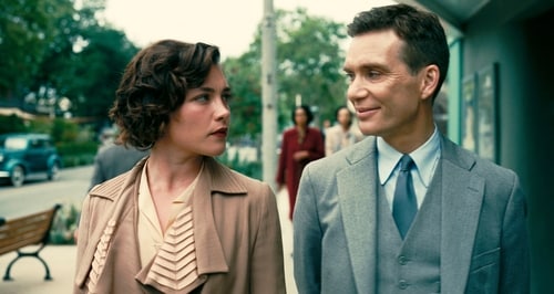 Florence Pugh as Jean Tatlock and Cillian Murphy as J Robert Oppenheimer in a scene from Oppenheimer. (Universal Pictures) Florence Pugh as Jean Tatlock and Cillian Murphy as J Robert Oppenheimer in a scene from Oppenheimer. (Universal Pictures)