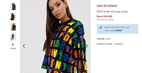 Sara's DKNY mutli-coloured hoodie top comes with a price tag of ₹4,780. (www.asos.com) Sara's DKNY mutli-coloured hoodie top comes with a price tag of ₹4,780. (www.asos.com)