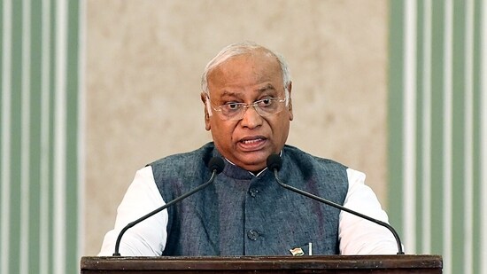Congress president Mallikarjun Kharge. (ANI)