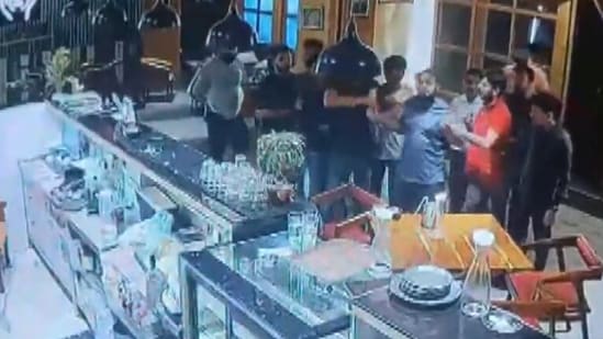 CCTV footage from Jaipur hotel showing Harshdeep Khachariyawas in the hotel premises.