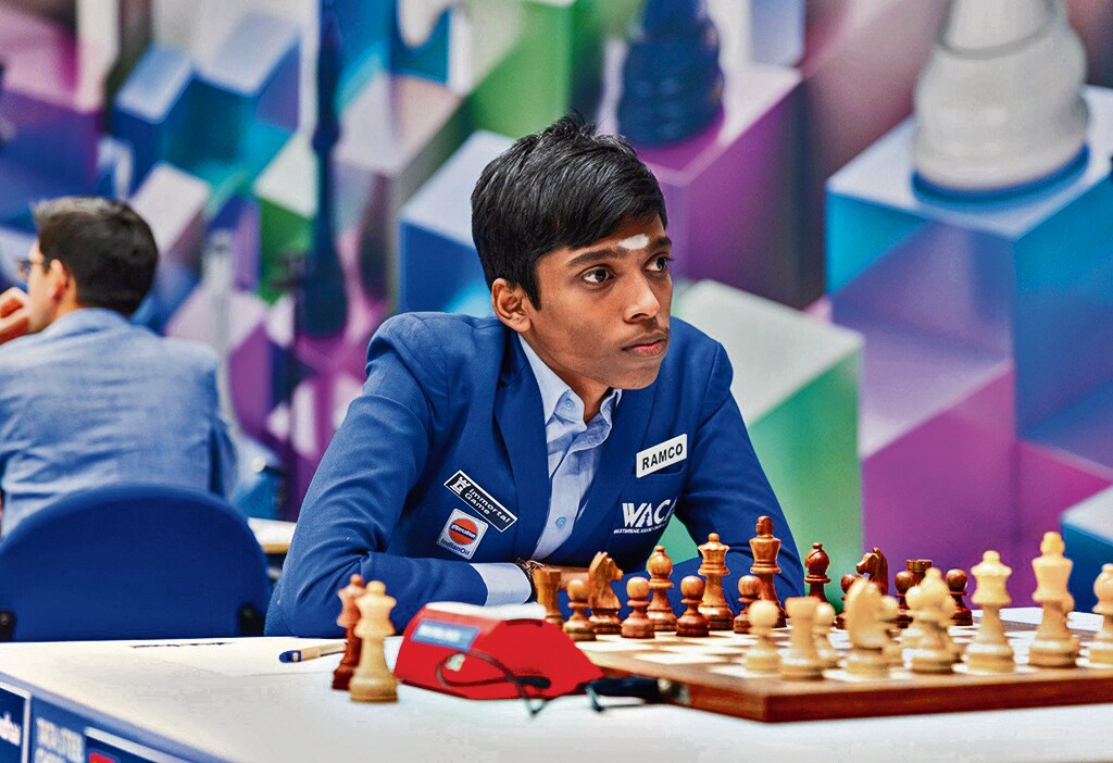 Praggnanandhaa trains with his coach to receive crucial feedback on his games. Praggnanandhaa trains with his coach to receive crucial feedback on his games.