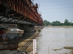 The Yamuna breached its danger mark again on Friday. The Yamuna breached its danger mark again on Friday.
