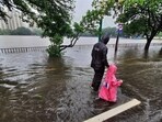 Due to heavy rains, the Thane Upvan lake has started to overflow�, in Mumbai, India, on,Thursday. ( Praful Gangurde / HT Photo )