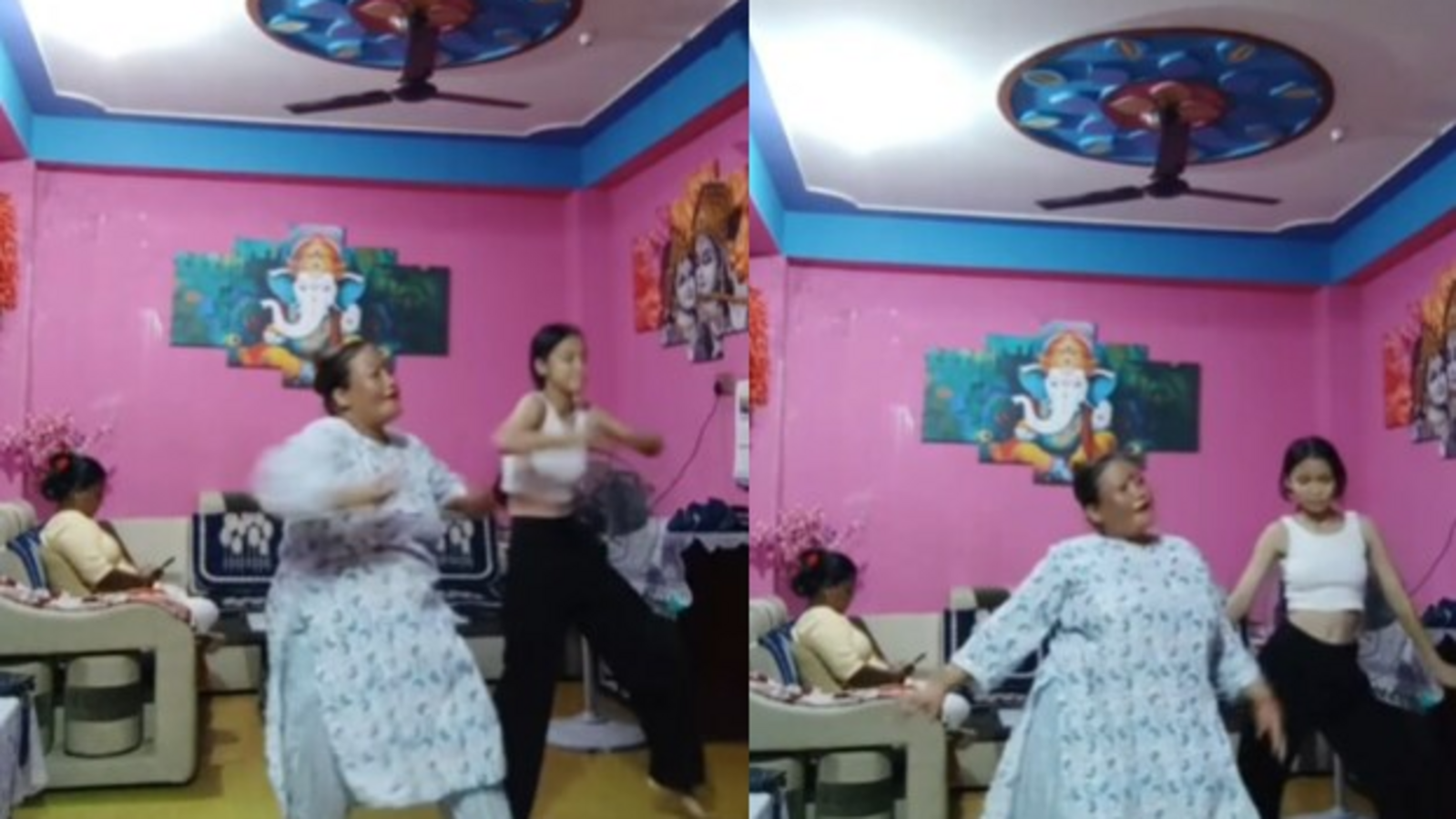 Mom, daughter set stage on fire with their dance to Chunari Chunari | Trending - Vimarsana News