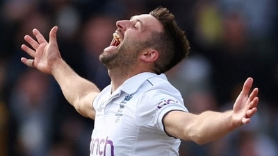 Mark Wood took three wickets, dismissing Usman Khawaja (18), Steve Smith (17) and Travis Head (1) as England maintained total control. (Action Images via Reuters)