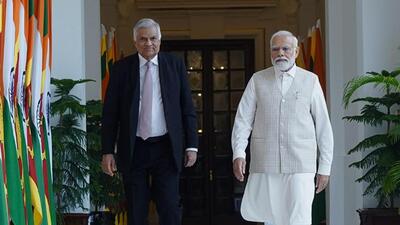 Indian Prime Minister Narendra Modi and Sri Lanka President Ranil Wickremesinghe in New Delhi (Twitter/@narendramodi) Indian Prime Minister Narendra Modi and Sri Lanka President Ranil Wickremesinghe in New Delhi (Twitter/@narendramodi)