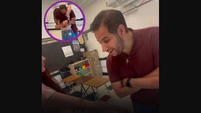A woman showing the tattoo she got for her teacher. (Screengrab) A woman showing the tattoo she got for her teacher. (Screengrab)