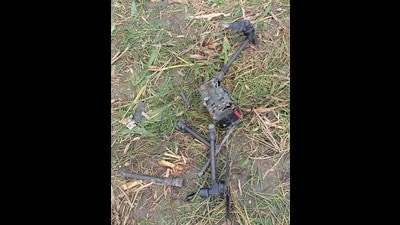 The recovered drone is Quadcopter, DJI Matrice 300 RTK model, said BSF spokesperson. (HT Photo)