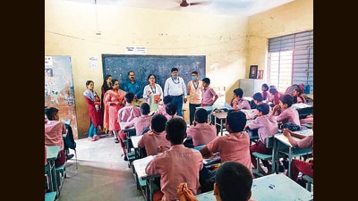 The survey conducted in primary health centres and sub-centres of Khed on Friday screened 14,000 schoolkids. (HT PHOTO) The survey conducted in primary health centres and sub-centres of Khed on Friday screened 14,000 schoolkids. (HT PHOTO)