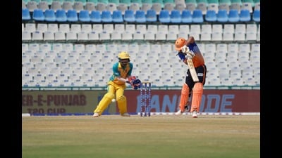 Trident Stallions beat JK Super Strikers by six wickets during the ongoing Sher-e-Punjab T20 Cup at the IS Bindra PCA Stadium in Mohali on Friday. Trident Stallions beat JK Super Strikers by six wickets during the ongoing Sher-e-Punjab T20 Cup at the IS Bindra PCA Stadium in Mohali on Friday.