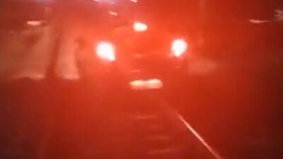 Man drives car onto a railway track in Kerala. (Twitter) Man drives car onto a railway track in Kerala. (Twitter)