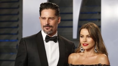 Actress Sofía Vergara and her husband Joe Manganiello at the 2018 Vanity Fair Oscar Party. (REUTERS) Actress Sofía Vergara and her husband Joe Manganiello at the 2018 Vanity Fair Oscar Party. (REUTERS)
