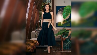 Dia Mirza's outfit is from the shelves of the label SAND by Shirin and it is worth Rs. 8,990. (Instagram/@diamirza) Dia Mirza's outfit is from the shelves of the label SAND by Shirin and it is worth Rs. 8,990. (Instagram/@diamirza)