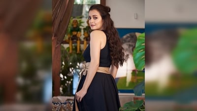 This black dress is made of breathable sustainable fabric and is ideal for any season and occasion. (Instagram/@diamirza) This black dress is made of breathable sustainable fabric and is ideal for any season and occasion. (Instagram/@diamirza)