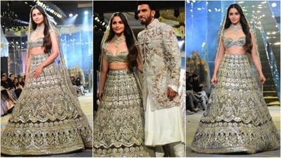 Alia Bhatt and Ranveer Singh sizzle the ramp as showstoppers for Manish Malhotra's Bridal Couture Show. (VarinderChawla ) Alia Bhatt and Ranveer Singh sizzle the ramp as showstoppers for Manish Malhotra's Bridal Couture Show. (VarinderChawla )