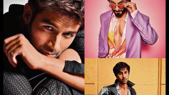 Actors Kartik Aaryan, Ranbir Kapoor and Ranveer Singh