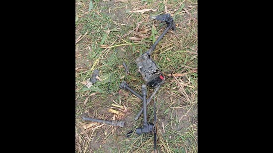 The recovered drone is Quadcopter, DJI Matrice 300 RTK model, said BSF spokesperson. (HT Photo)