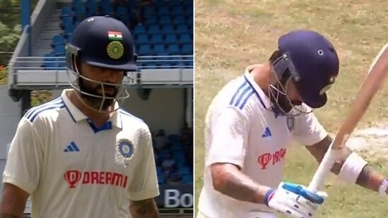 Virat Kohli was run out for only the third time in his Test career. (Twitter)