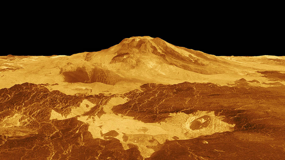 This year, scientists studying data from NASA’s Magellan mission (launched in 1989) found geological evidence of recent volcanic activity. Above is a computer-generated 3D model of Maat Mons, one of the planet’s largest volcanoes. Understanding volcanic activity on Venus could help unlock some of the mysteries of its past. (NASA / JPL-CalTech) This year, scientists studying data from NASA’s Magellan mission (launched in 1989) found geological evidence of recent volcanic activity. Above is a computer-generated 3D model of Maat Mons, one of the planet’s largest volcanoes. Understanding volcanic activity on Venus could help unlock some of the mysteries of its past. (NASA / JPL-CalTech)