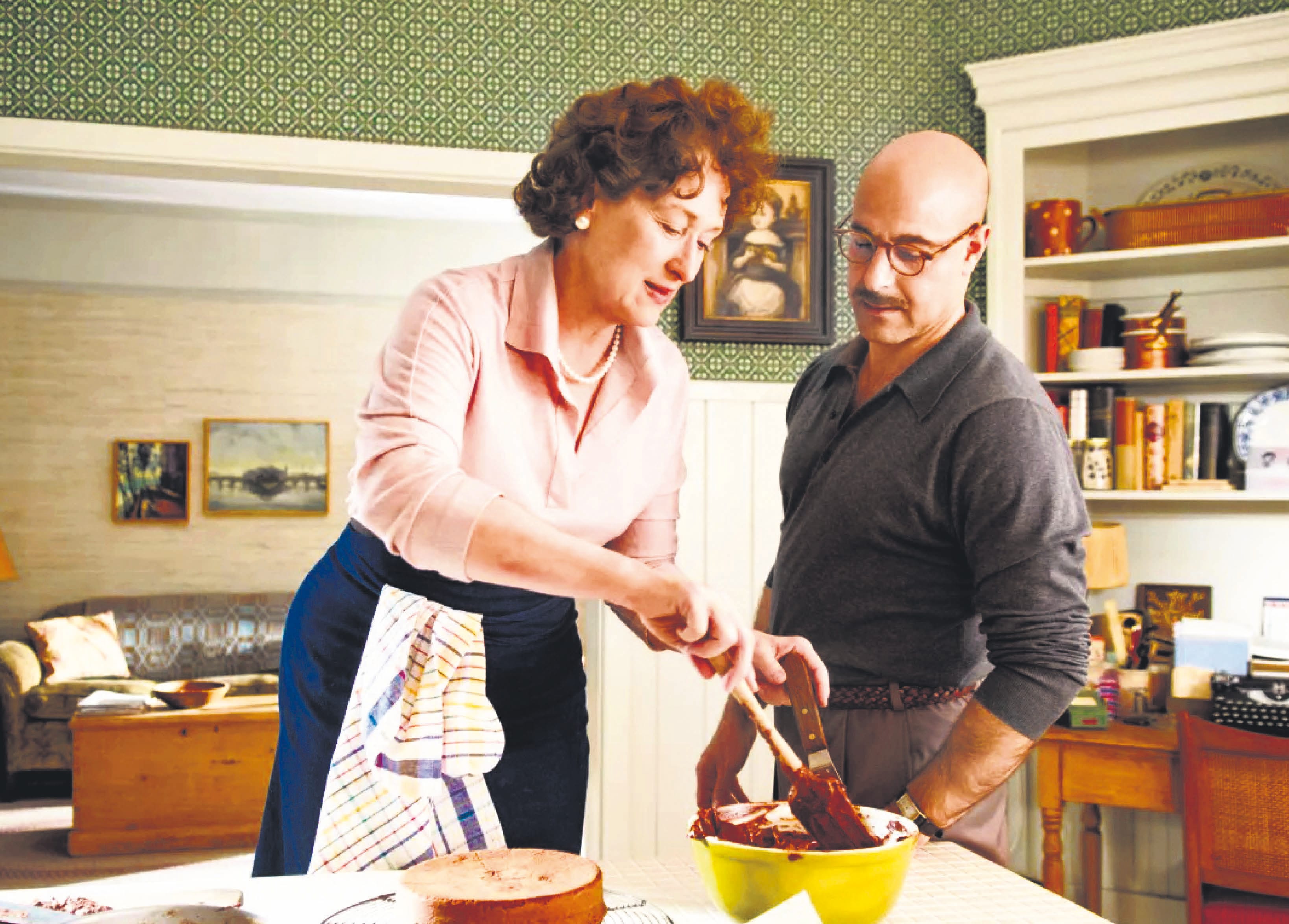 Nora Ephron’s Julie and Julia is half about cookbook writer Julie Powell and half about Julia Child and her husband (played by Streep and Stanley Tucci). The Child half is so good that I wish Ephron had just made a movie about Julia Child starring Streep and had not bothered with Powell’s book at all. Nora Ephron’s Julie and Julia is half about cookbook writer Julie Powell and half about Julia Child and her husband (played by Streep and Stanley Tucci). The Child half is so good that I wish Ephron had just made a movie about Julia Child starring Streep and had not bothered with Powell’s book at all.
