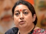 Union women and child development minister Smriti Irani. (File Photo) Union women and child development minister Smriti Irani. (File Photo)