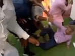 Vice-chancellor Rajesh Singh and officiating registrar Ajay Singh, three-four ABVP members and some policemen were injured in the ruckus Vice-chancellor Rajesh Singh and officiating registrar Ajay Singh, three-four ABVP members and some policemen were injured in the ruckus