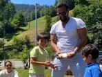 Kareena Kapoor, Saif Ali Khan, Taimur and Jeh in Europe.