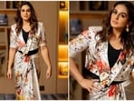 Huma Qureshi is undeniably stunning. The actress never fails to impress with her impeccable fashion sense and her latest appearance in a multi-coloured outfit set is no different. The way she effortlessly combines different colours and stylish patterns is truly remarkable, making her outfit an absolute showstopper that grabs everyone's attention.